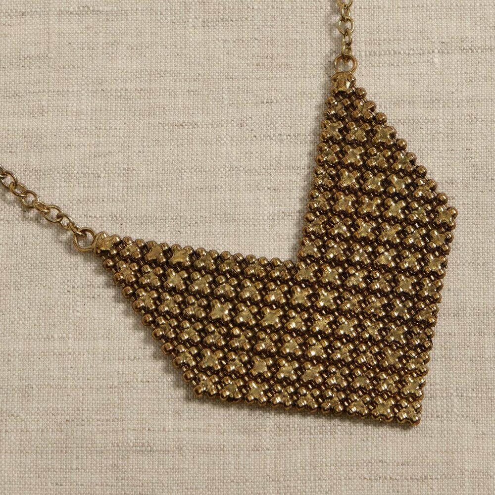 GOLD FLUID V-SHAPED NECKLACE | AUREUS + ARGENT/NWT